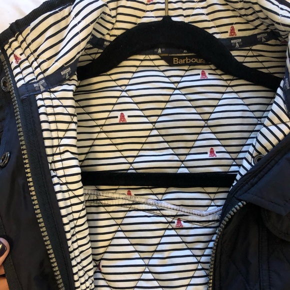 Barbour Quilted Jacket- Navy Size 38 6/8 - Picture 3 of 5